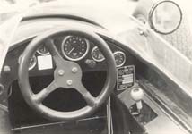 Looking inside the Lola cockpit - photo taken in 1978